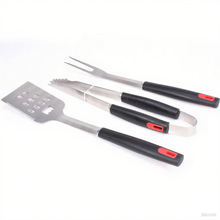 BBQ烧烤4件套不锈钢pp柄烧烤工具户外野营家庭BBQ烤具套件烧烤套