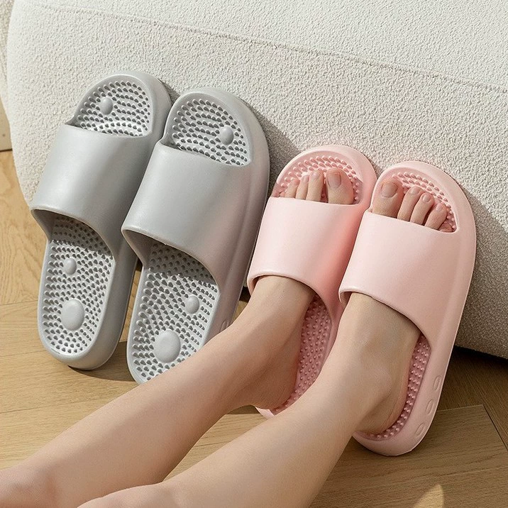 Тапочки в ванной комнате мужчины летняя крытая домашняя пара массаж купание противоскользящая и неприятный запах EVA Fhome подошва холодные женские модели