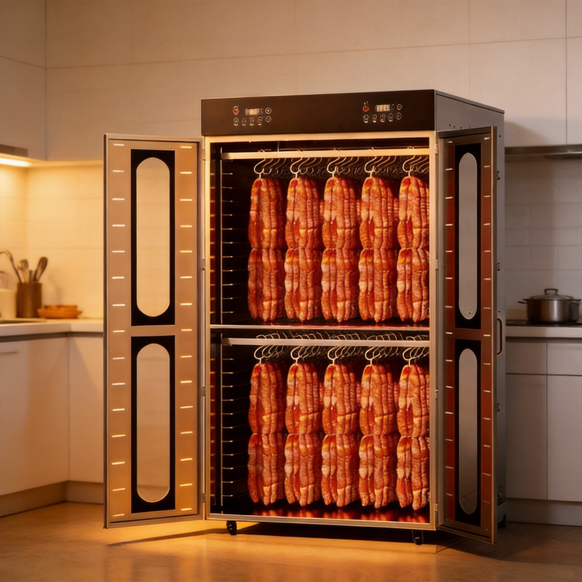 Commercial and household sausage, smoked sausage, grilled sausage, cured meat, chicken, duck, fish, and beef drying machine; commercial food-grade five-meat drying cabinet