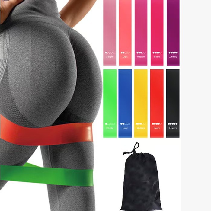 Tpe Resistance Band Elastic Loop Yoga Fitness Resistance Band for Men and Women Butt Lift Training Strength Shaping Colorful Stretch Band