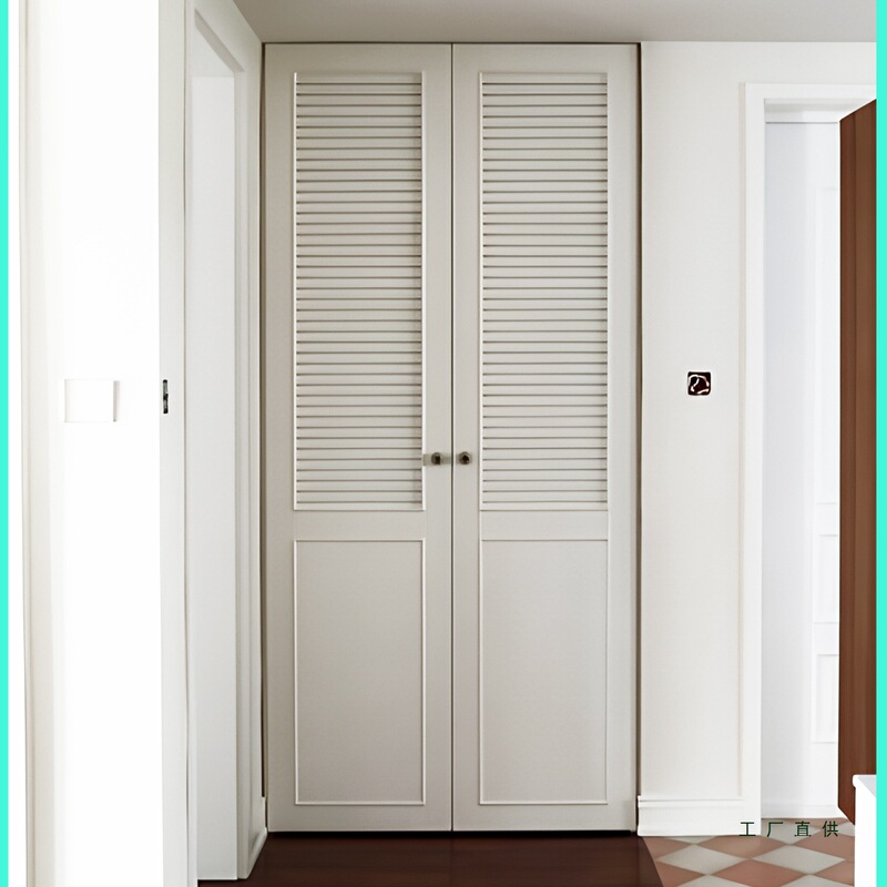 Customized Sliding Door for Living Room Partition, Small Apartment Bedroom Door, Wardrobe Swing Door, Folding Louver