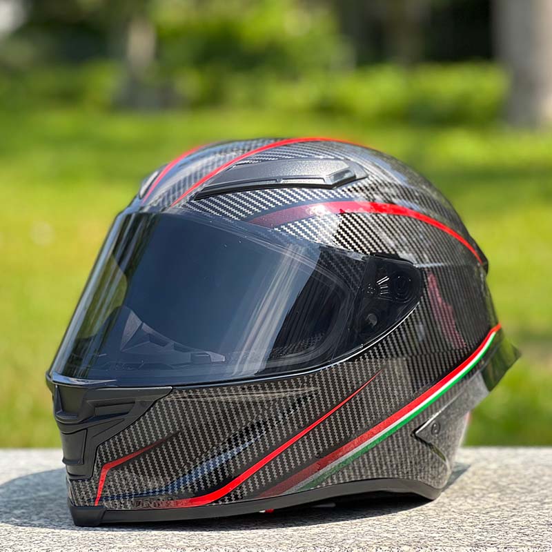 Motorcycle Helmet Personalized Snow House Style with Extended Spoiler