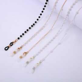 跨境外贸饰品挂链 简约夹球眼镜绳链配饰 欧美时尚防滑挂脖眼镜链