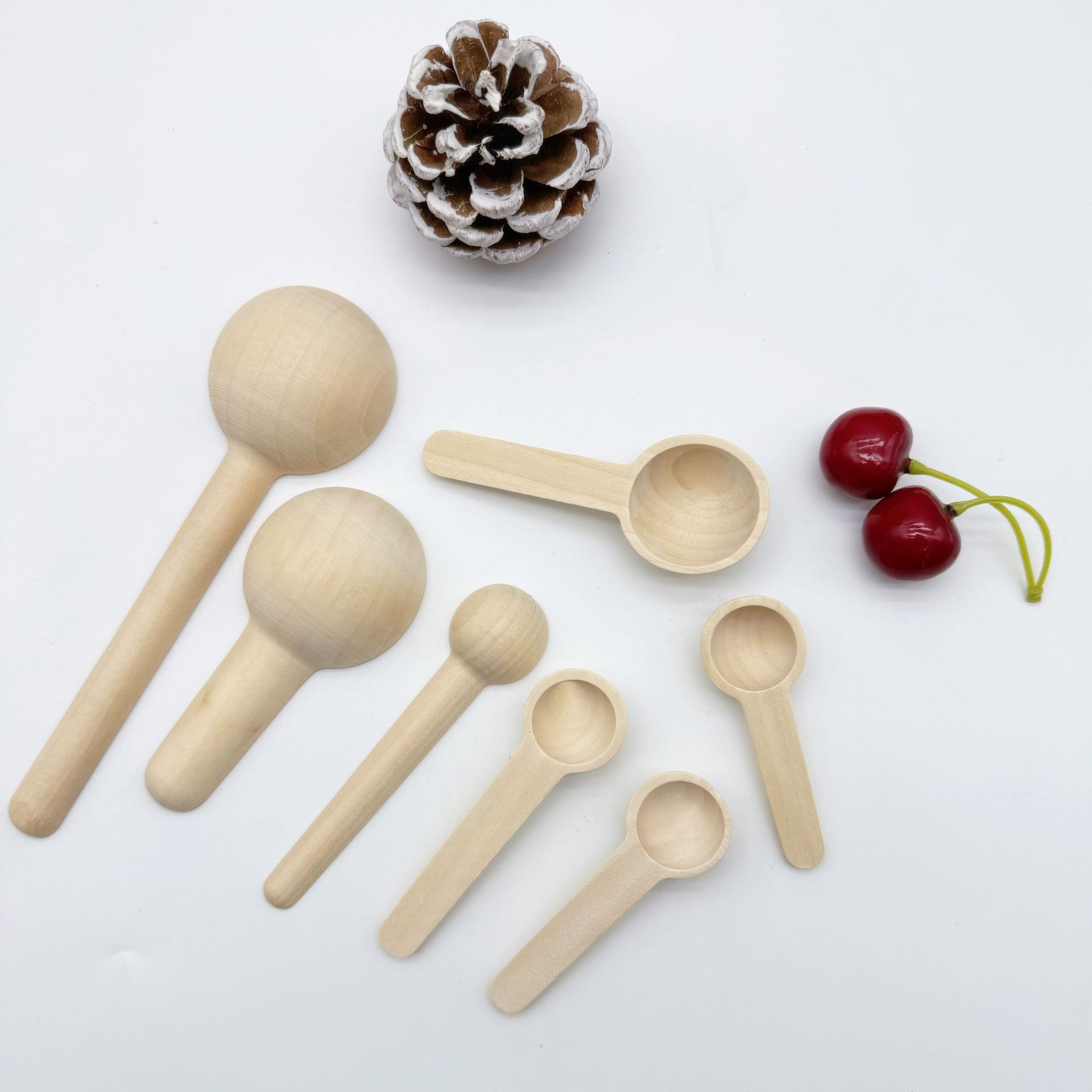 Cuchara de madera para leche en polvo para niños, mini cuchara de madera de alta calidad, cuchara medidora de madera maciza de 5g, accesorios al por mayor, personalización transfronteriza