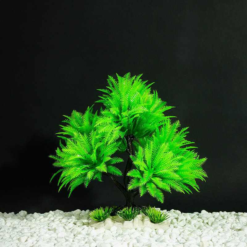 Origen Fabricante Pecera Simulación Árbol falso Hierba de agua falsa Simulación Planta Bienvenido Pino Agua Hierba de agua Decoración de paisaje Hierba de agua de plástico