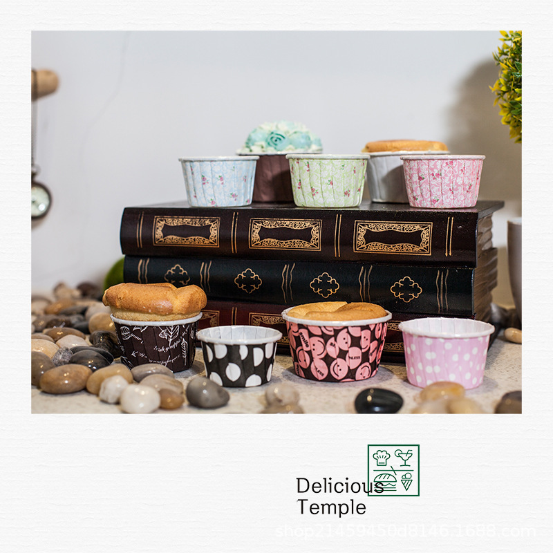 Creative Baking Birthday Party Dessert Table Rolled-Edge Heat-Resistant Tulip Cups Oil Paper Cups Snow Puff Baking