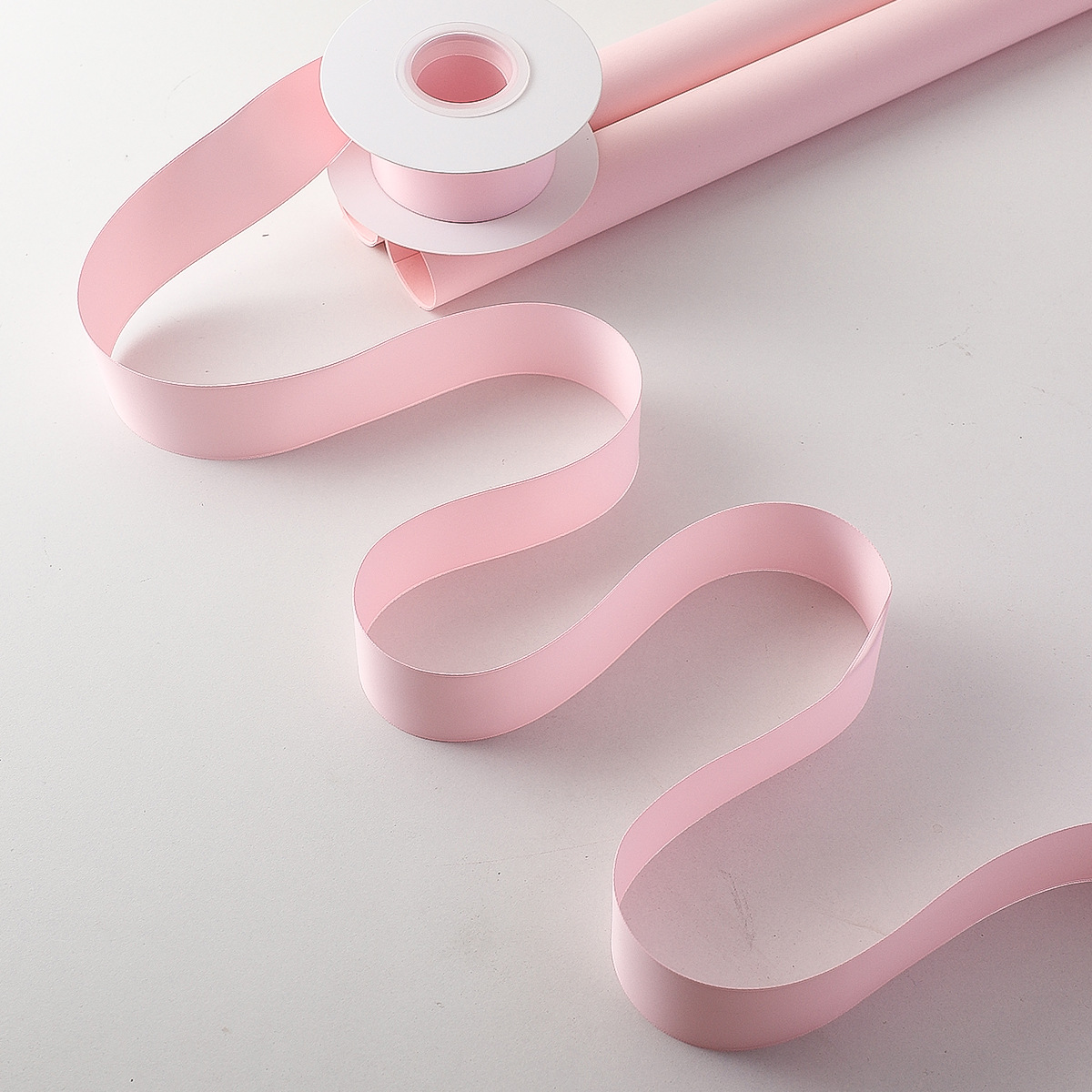 Serie de polvo de cacao de siete colores de alta calidad ramo de flores de cinta de color sólido cinta de regalo embalaje florista decoración