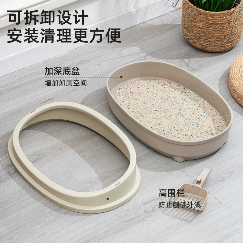 半密閉型猫トイレ 新型ペット猫用メーカー直販 耐破損猫トイレ 大型猫砂トイレ シャベル付き|undefined