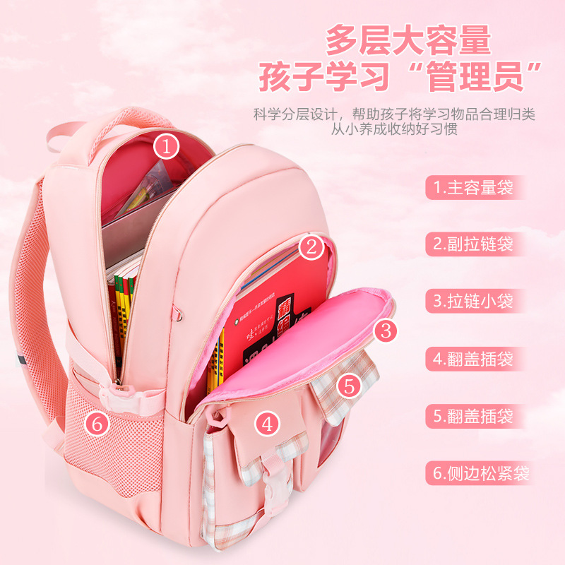 Mochila escolar de niñas para estudiantes de secundaria secundaria y secundaria, mochila de hombro ligera impermeable de gran capacidad para niños de grado 36