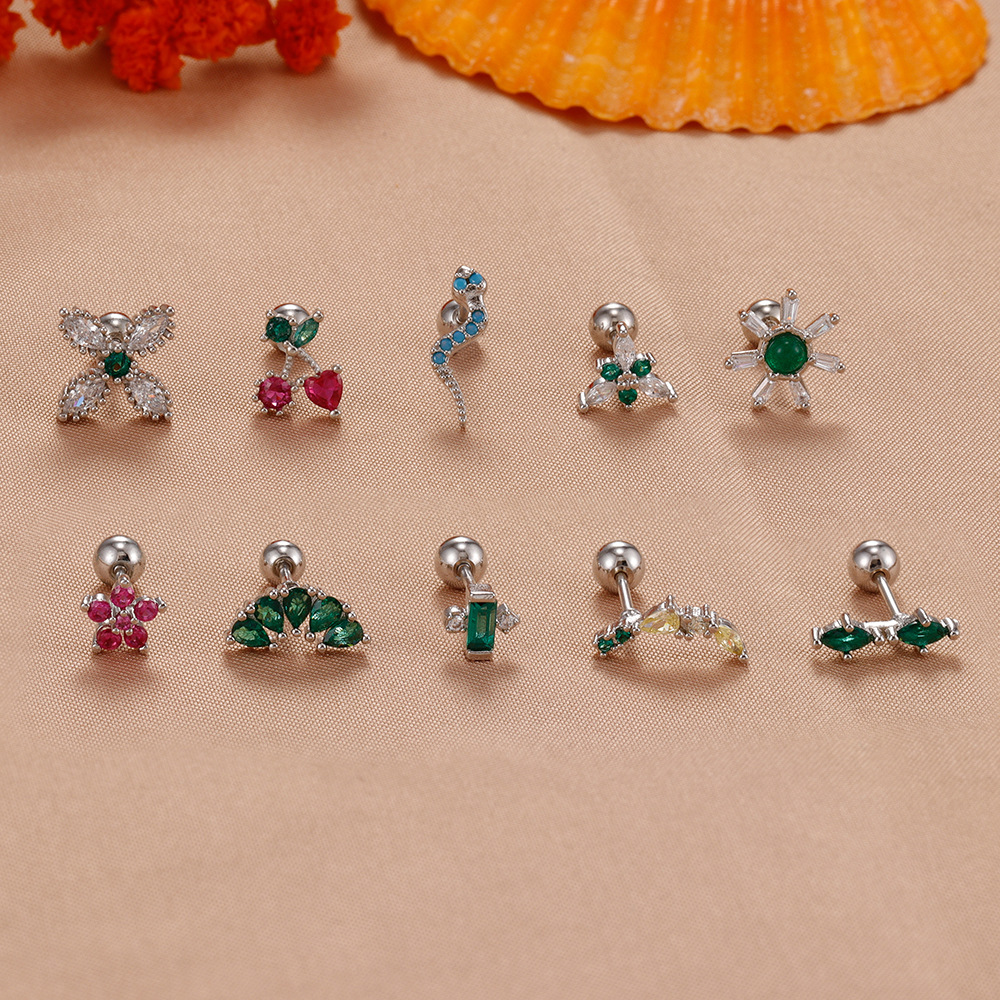 2g Weight Ion Plating (IP) Gold Plating Process 304 Stainless Steel Ear Needle Material Ear Studs Classification 1 Piece Quantity Casual, Holiday, Daily Occasion 304 Stainless Steel Material Geometric, Cherry, Flower, Snake Pattern All Seasons Season Women's Gender Polished Finish Elegant, Modern Style Style 1 Piece Elegant Modern Style Geometric Cherry Flower 304 Stainless Steel Ear Studs 1
