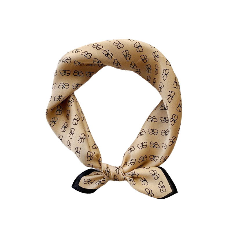 Decoración de verano bufandas de seda para viajeros bufandas profesionales 70x70 pequeñas bufandas cuadradas accesorios de mujer ataduras de cabello seda simulada