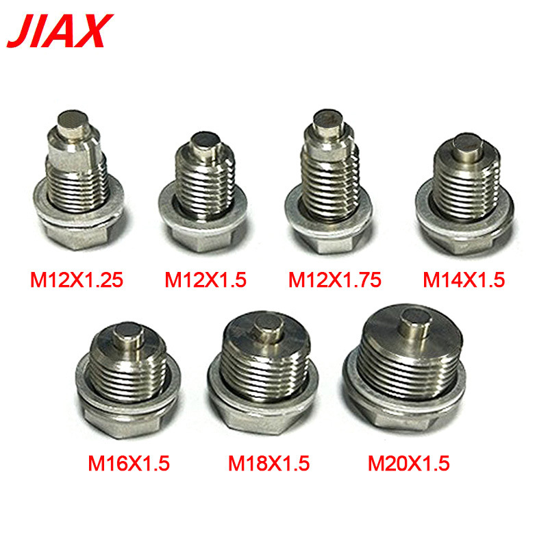 Piezas de automóvil, sobrealimentador de motor, tornillo de descarga de aceite magnético de acero inoxidable M12M14 M16 M18 M20 tapón de aceite