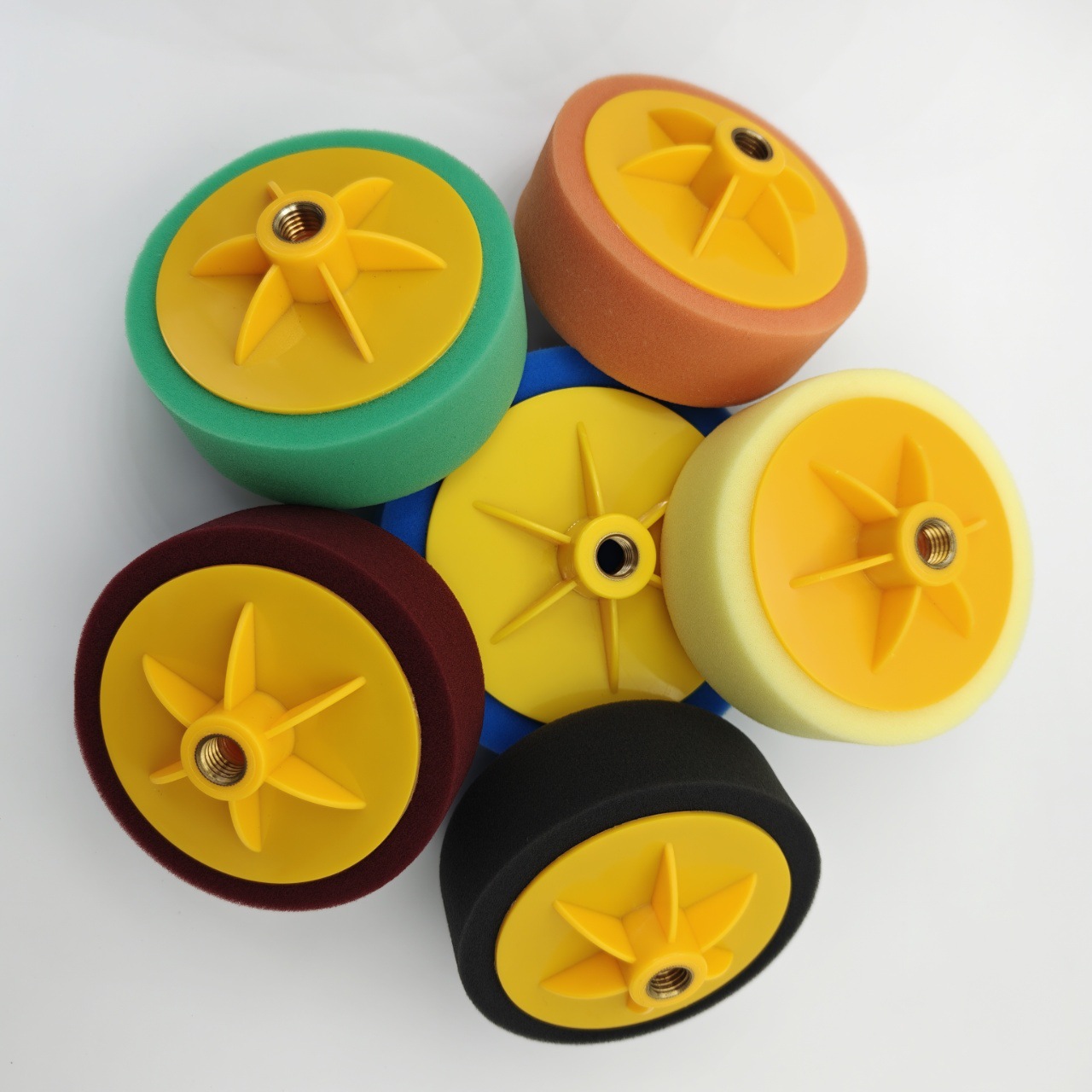 德国进口汽车美容打蜡海绵抛光轮5寸6寸7寸抛光盘抛光球