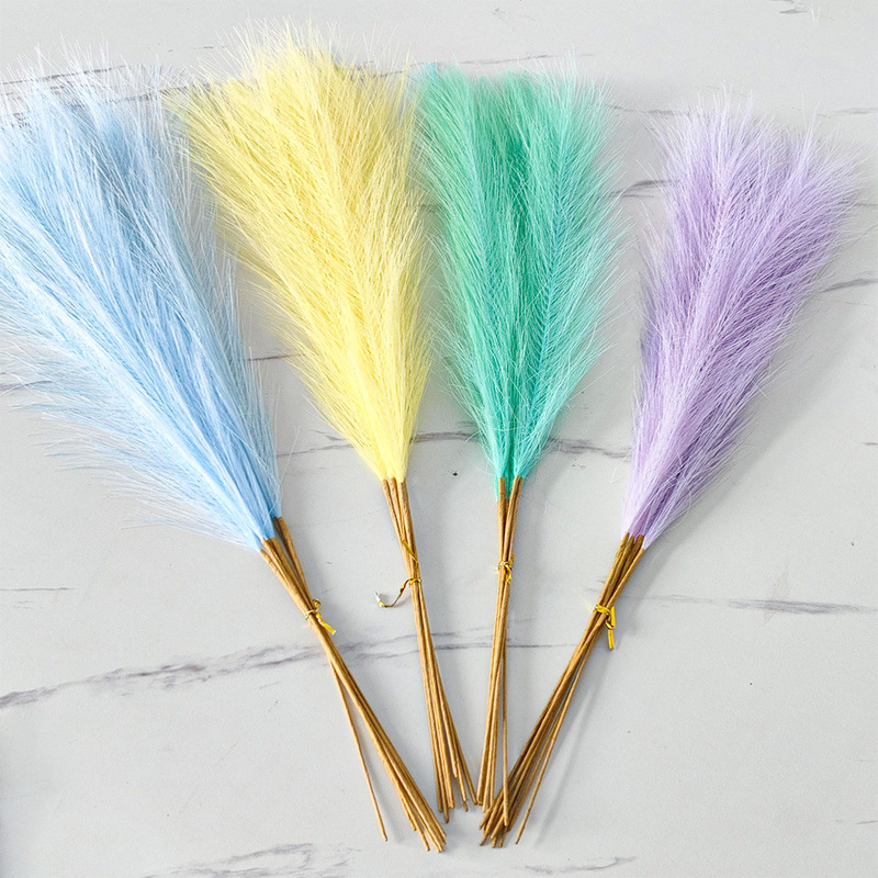 Early Autumn Morandi Color Series Reed Cuttings Artificial Fireworks Shooting Props Macaron Color Series Cross-Border Wholesale