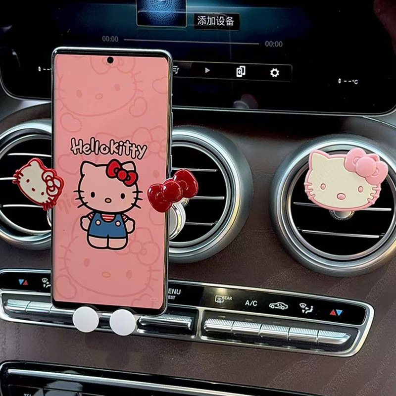 Car Mobile Phone Holder Air Outlet Special for Women 2025 New Cute Creative Interior Car Navigation Support Bracket
