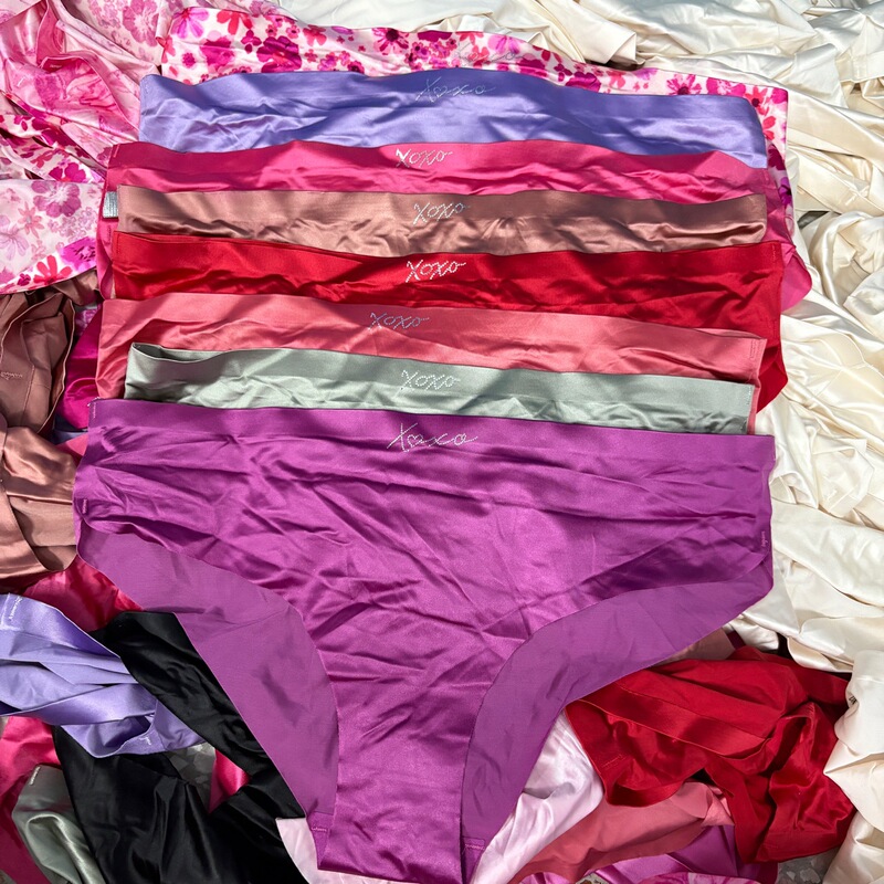 Women's One-Piece Ice Silk Women's Underwear Casually Cut Pure Cotton Sexy Xoxo Underwear for Women