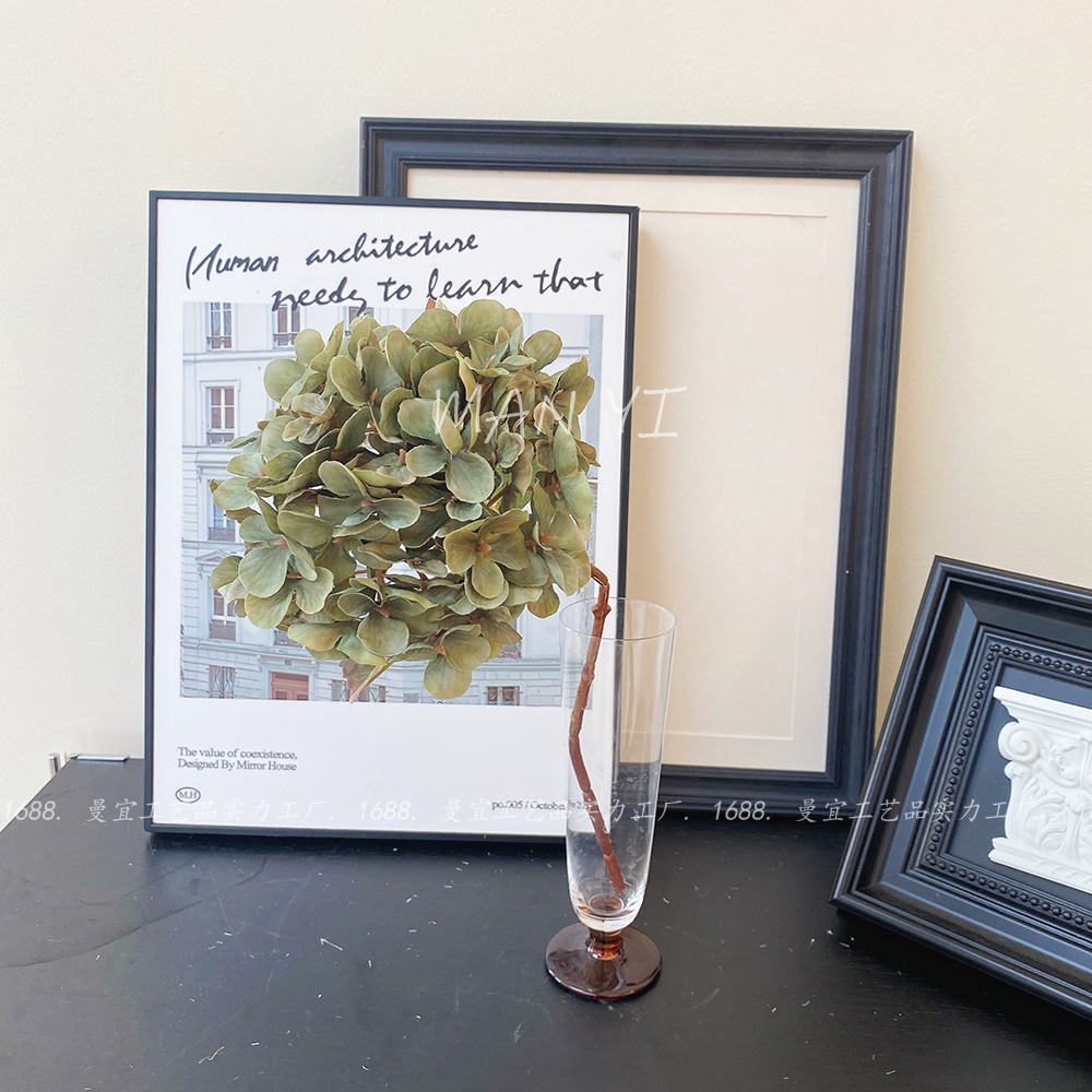 Hortensia de madera de jardín verde