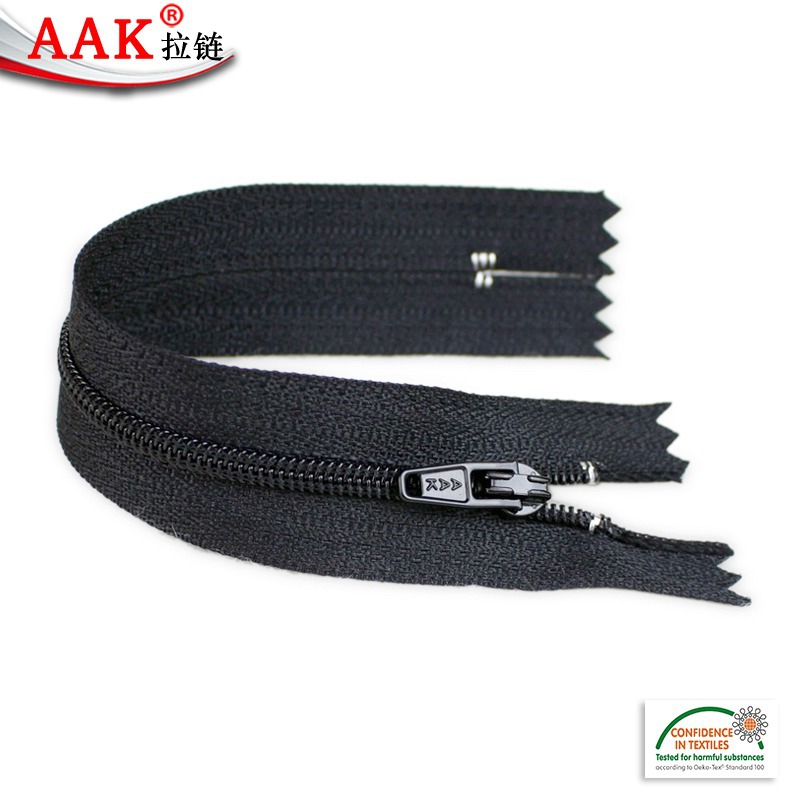 AAK拉链品牌直销 3号尼龙闭尾拉链 门襟拉链 裤子被套抱枕拉链