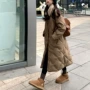 过膝中长款保暖冬季棉服