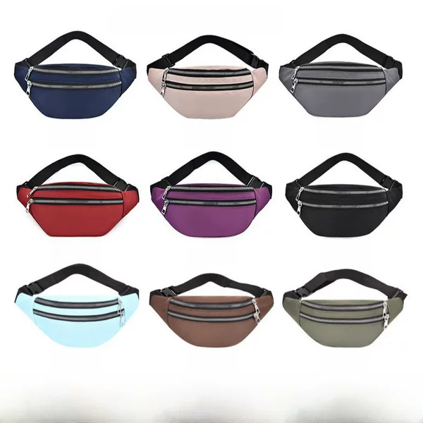 Cross-border foreign trade sports waist bag men's and women's waterproof mobile phone bag Korean fashion waist bag leisure large capacity waist bag wholesale