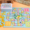 Children's universal tin box for kindergarten, strategy game for elementary school students, table wooden toy, three in one