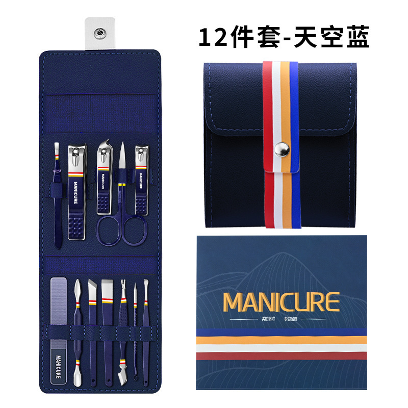 Regalo portátil de abrazadera de manicure, herramientas de manicure, tijeras de uñas, paquete plegable de cortador de uñas image 12