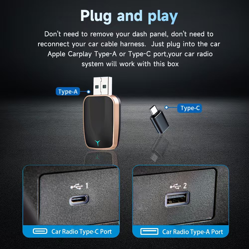 Wireless Carplay Box Apple Android Smart Car Connectivity Box Car Carplay Adapter
