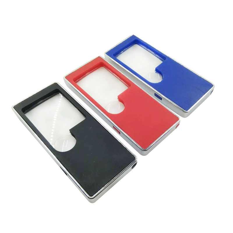 TH7007 портативное квадратное увеличительное стекло со светодиодной подсветкой, акриловое чтение HD оптом для пожилых людей и детей