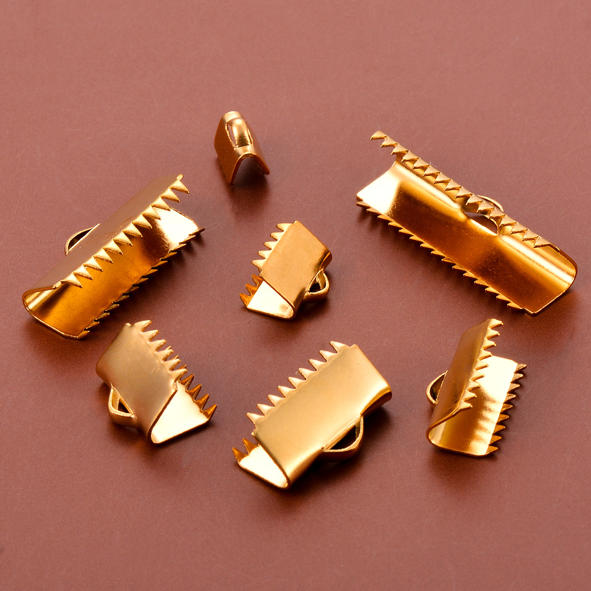 Plating Craft 20 PCS/Package Stainless Steel Solid Color Jewelry Buckle Simple Style