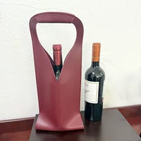 Кожаная сумка-тоут для бутылки вина, портативная подарочная сумка для красного вина для вечеринки, портативная модная сумка-тоут для вина