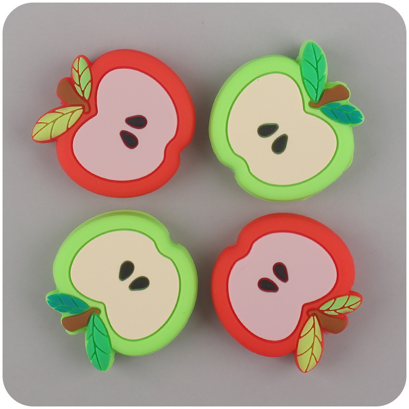 Nuevo bebé suministros de dibujos animados fruta manzana mordedor creativo bebé molar pezón cadena anti-gota cadena Accesorios