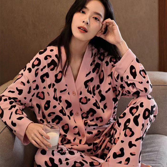 2025 pijama de perro de jade Gui primavera y otoño para mujeres manga larga dibujos animados adorables estudiantes adolescentes gran tamaño gordo mm ropa de hogar