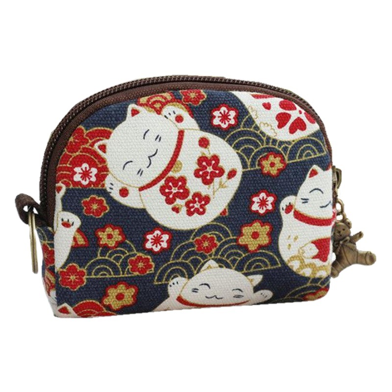 Nuevo monedero de la moneda de la cáscara pequeña bolsa de tela linda chica pequeña cartera japonesa pequeña bolsa de almacenamiento de monedas