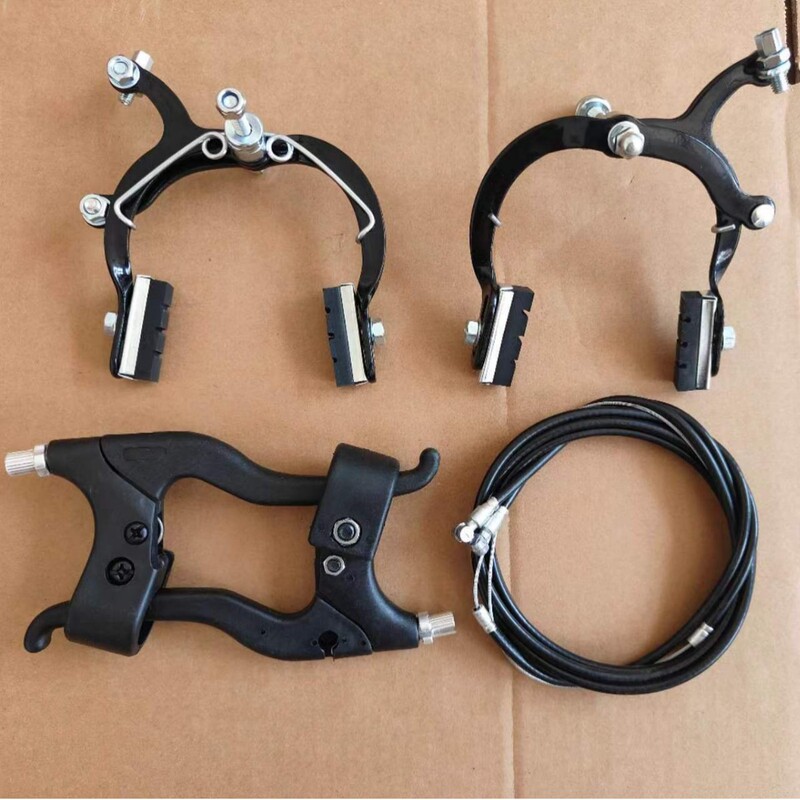 Wholesale Bicycle Caliper Brakes, Caliper Brakes, Bicycle Accessories, Bow-Shaped Brakes, Caliper Front and Rear Brakes, Black and Shiny
