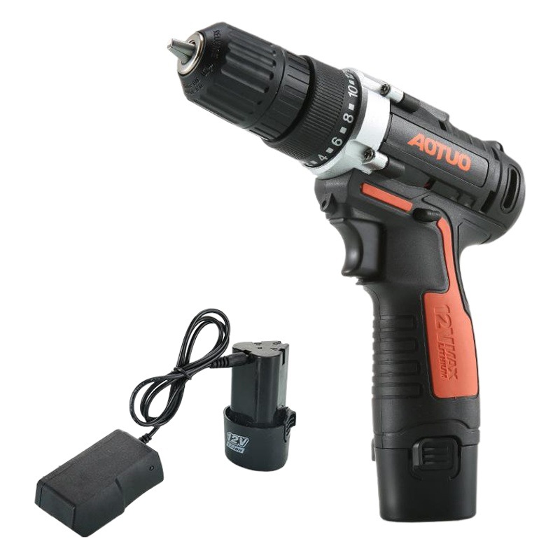 Grande congyo litio recargable taladro 12V destornillador eléctrico destornillador recargable taladro de mano taladro eléctrico de litio del hogar