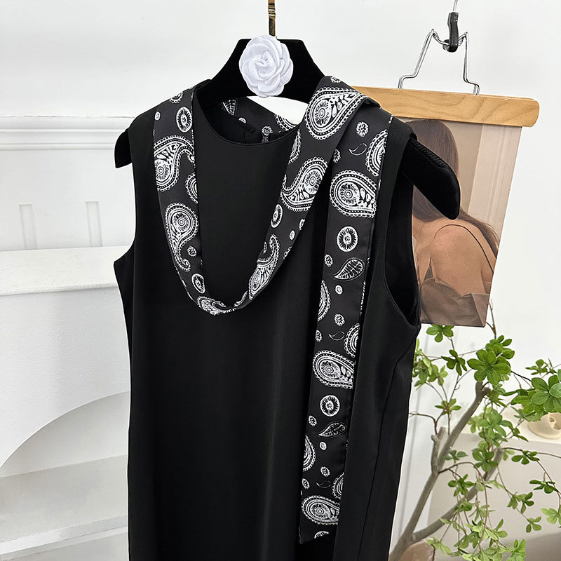 Retro Small Long Silk Scarf Belt for Women 2025 New Style Neck High-End Ribbon Streamer Waist Accessories with Skirt