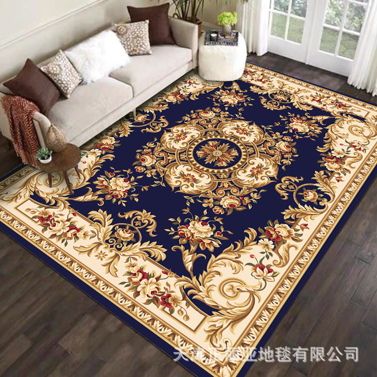 Alfombras de cachemira transfronterizas lavados con agua alfombras de mesa de té de estilo bohemio alfombras de absorción de agua alfombras antideslizantes para el hogar