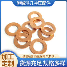 厂家定制生产退火紫铜平垫片模具制造用油封垫片铜垫片减震垫圈