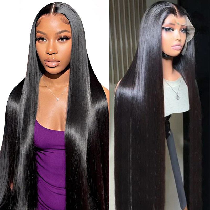 160g Weight Full Head Wigs Wig & Hair Extension Type Unisex Simple Style Casual Party Street Real Hair Centre Parting Long Straight Hair Wigs