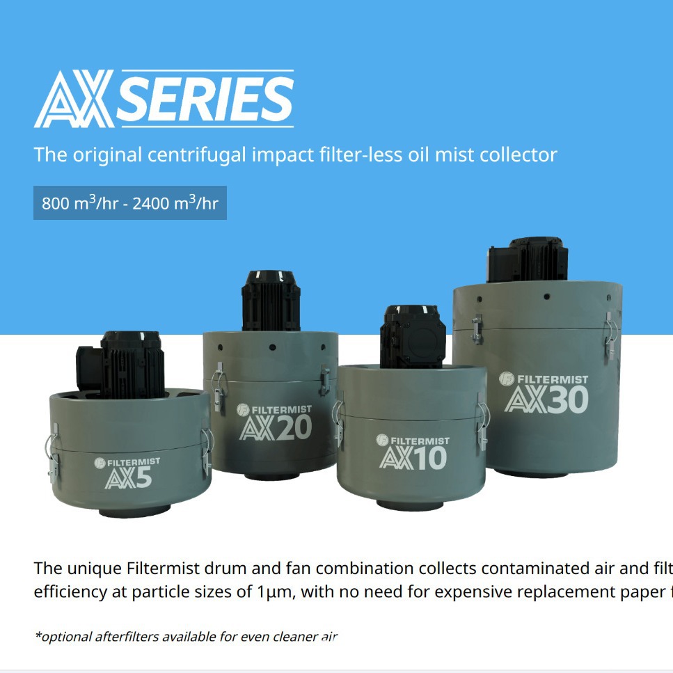 filtermist英国原装进口机床CNC工业离心式油雾净化器油雾收集器