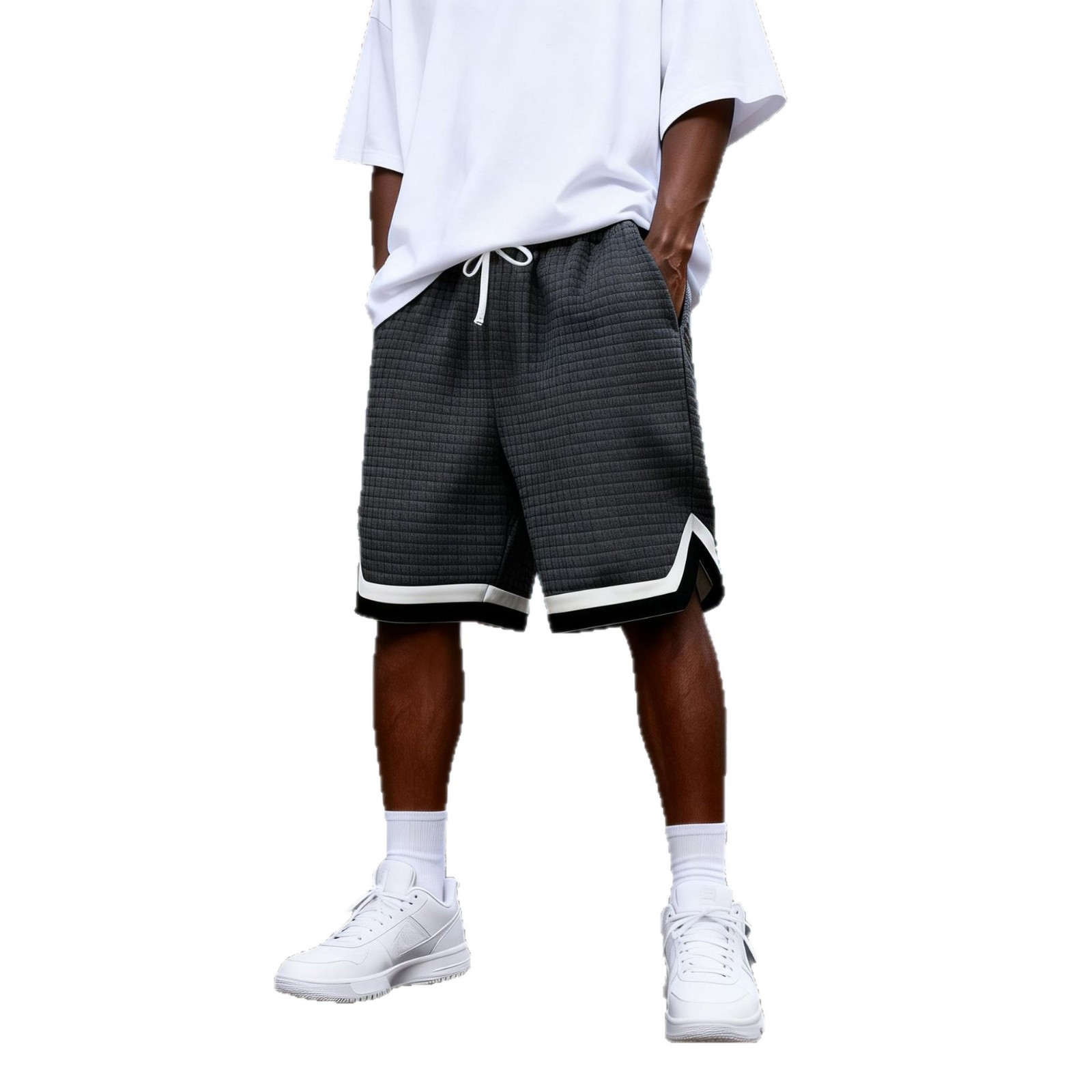 Men's Clothing Men's Casual Sports Shorts Spring/Summer Fashion Waffle Plaid Woven Fabric Style Vacation Outfit_viptrois.com