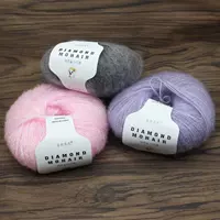 Мохеровая пряжа (Diamond Mohair), 25 г, мягкая пушистая, для вязания и крючка