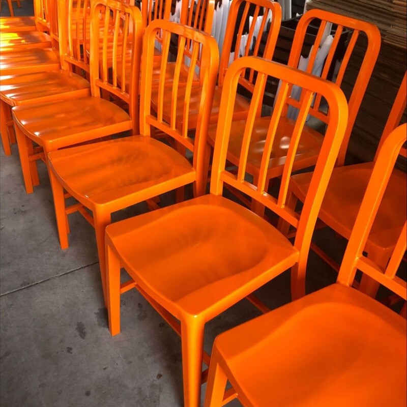 Manufacturer Wholesale Hotel Aluminum Alloy Chairs Export Metal European and American Dining Chairs Metal Navy Chairs Folding Dining Chairs