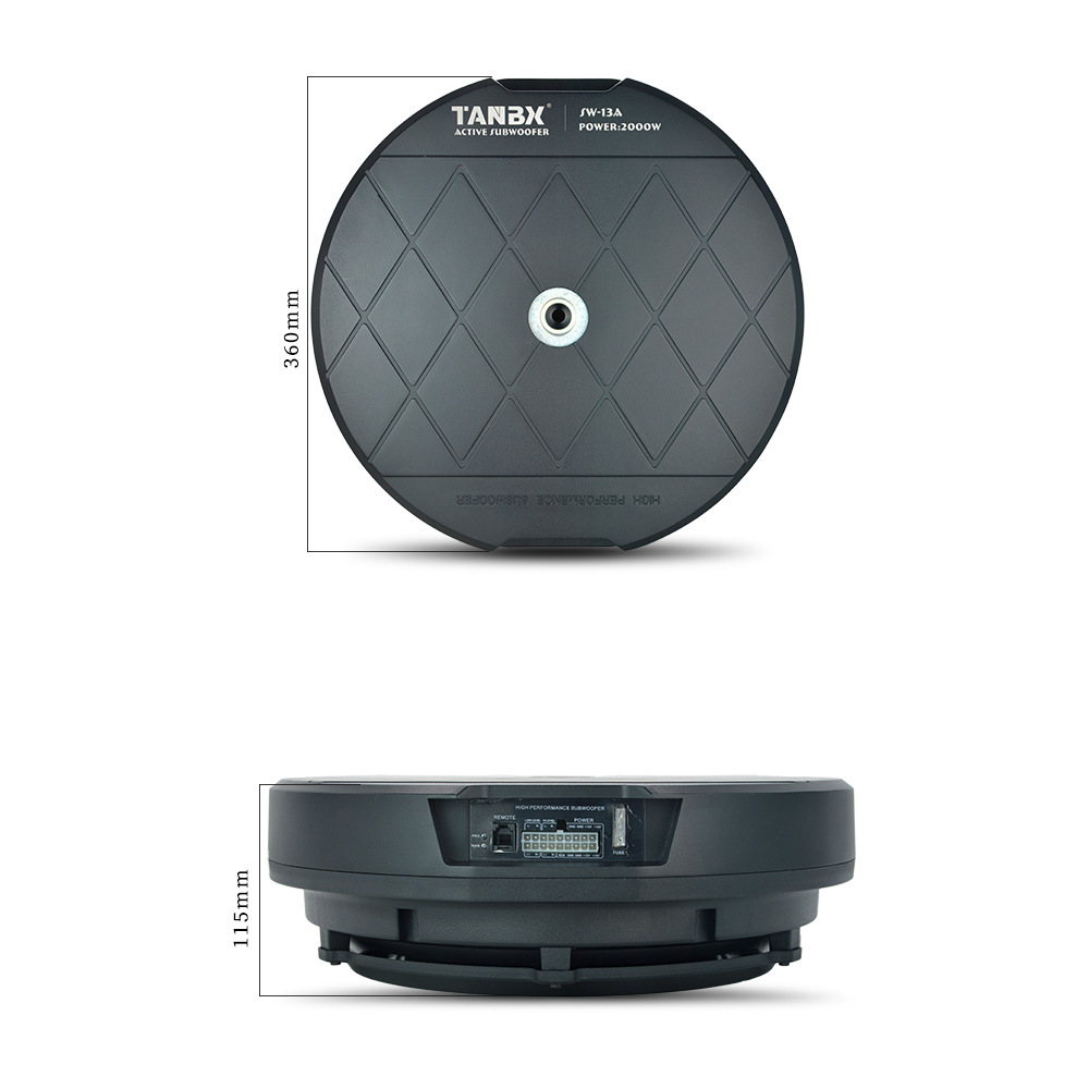 Car Spare Tire Subwoofer Dedicated Amplifier, Car Spare Tire Subwoofer, Trunk Heavy Bass Modification, Ultra-Thin Subwoofer