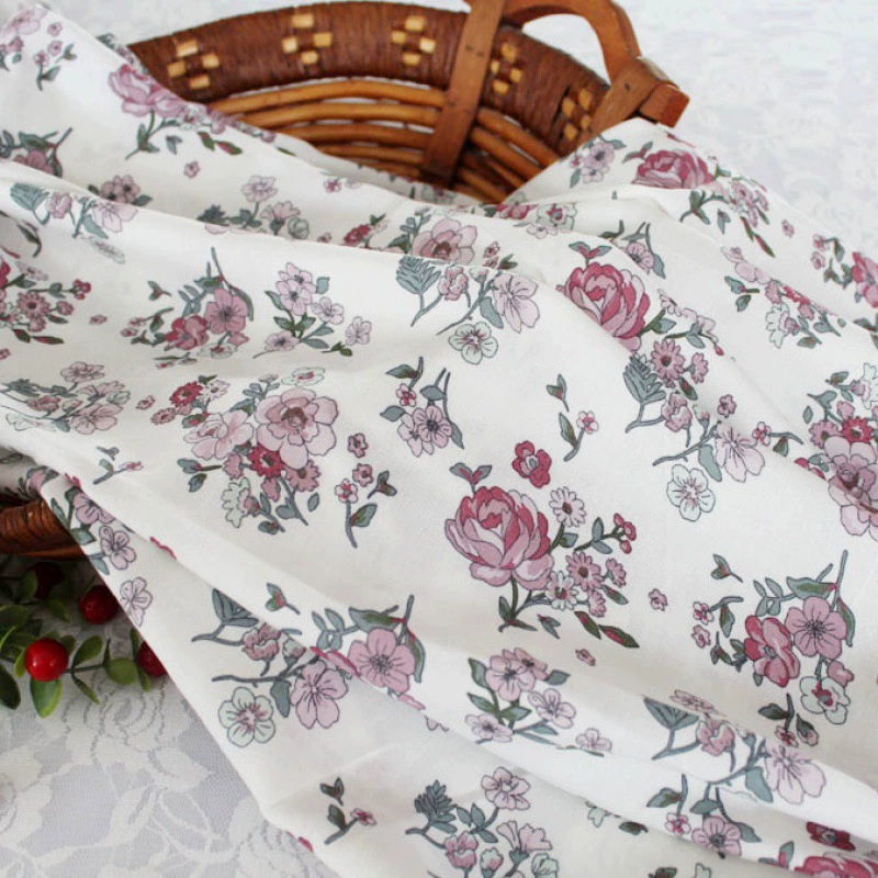Шифон шелковая ткань, летний пижама, домашняя одежда, floral print