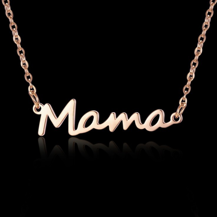 1 Piece Simple Style Letter Alloy Plating Women's Necklace display picture 4