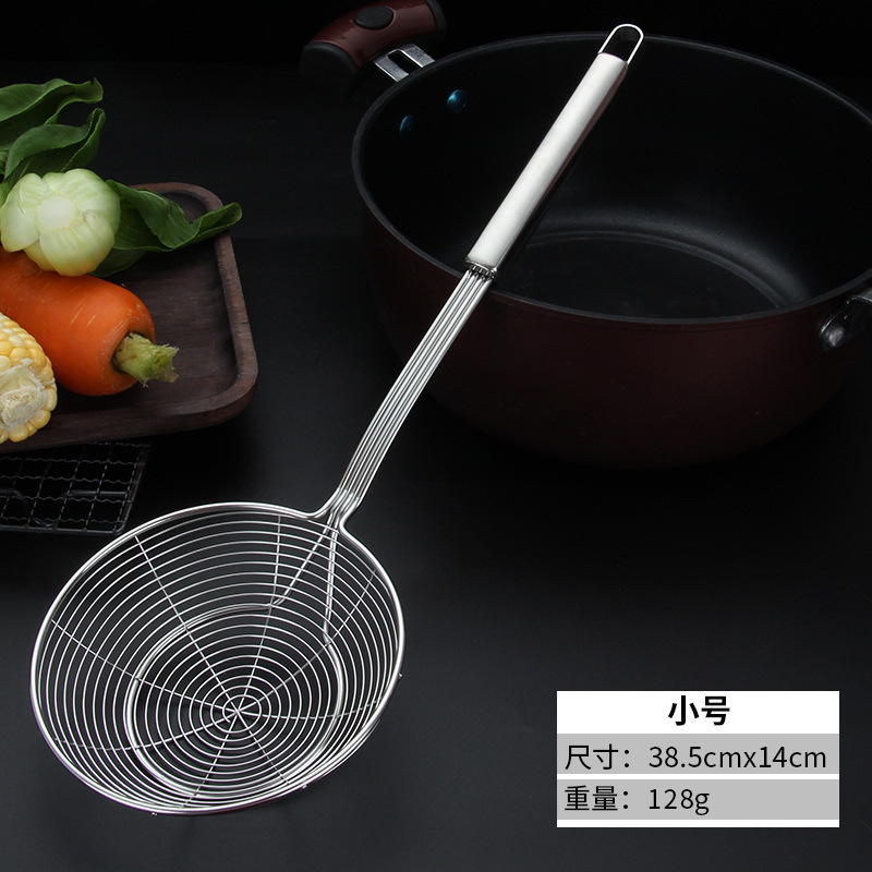 四線二重丸線ステンレス鍋用ザル、麺や揚げ物の水切り、油切り、油飛散防止|undefined