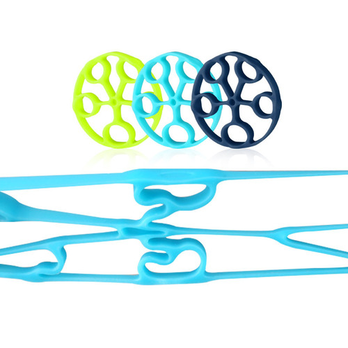 Silicone five-finger training puller, round five-hole finger-connected stretching and expansion hand decompression exerciser
