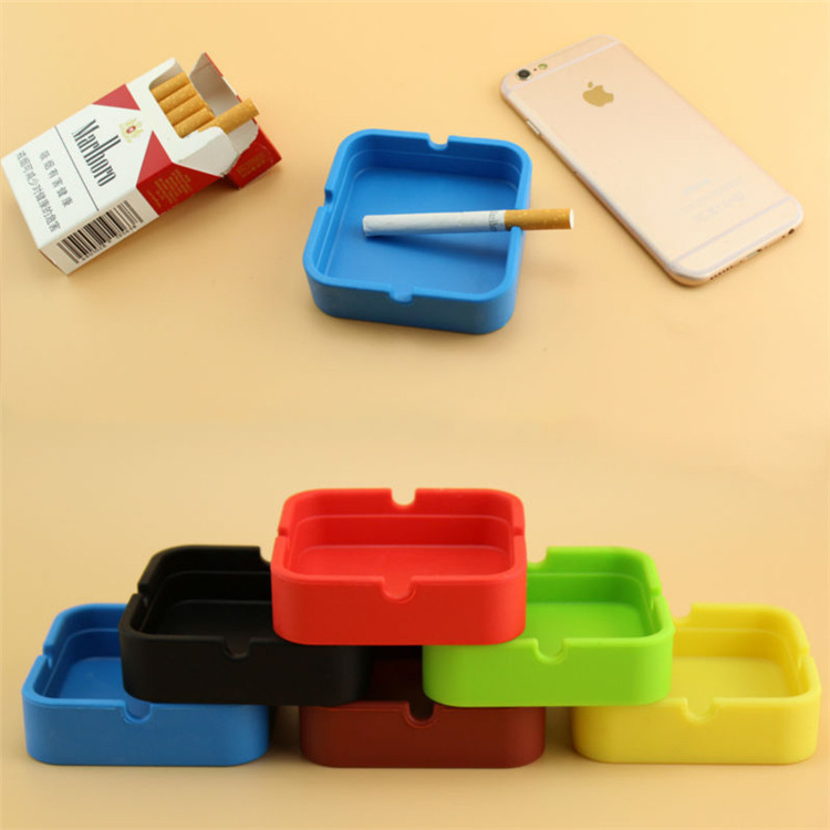 Square Silicone Ashtray (105).