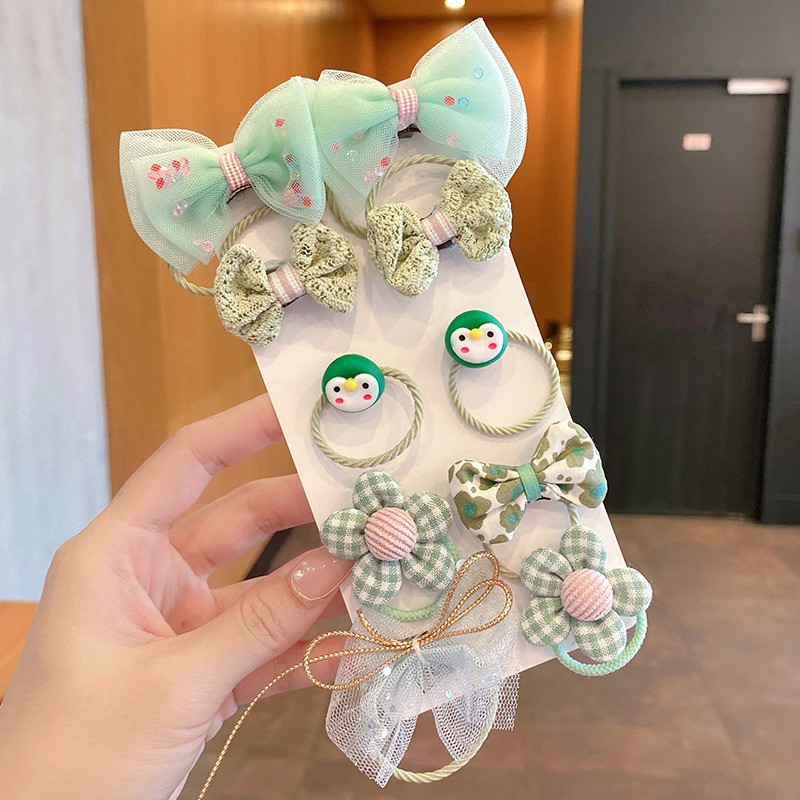 Banda de goma para niños cuerda de pelo para bebés tela para niñas arco de flores no duele accesorios para el cabello banda de pelo lindo Tocado de cola de caballo